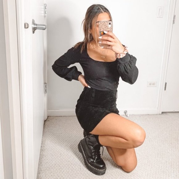 Zara Dresses & Skirts - NWT Zara Black Suede Mini Skirt